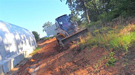 skid steer hillside|Grading across a Side Hill with a Skid Steer .